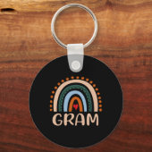 Gram Rainbow Grandma Niedlich Mütter Day Funny Gra Schlüsselanhänger (Vorderseite)