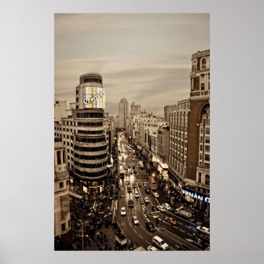 Gram von Madrid in Spanien Über Poster (Vorne)