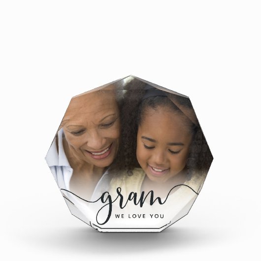 Gram We Liebe You | Oma Script Overlay Fotoblock (Vorderseite)