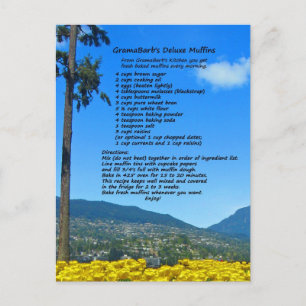 GramaBarb's Deluxe Muffin Rezept Postkarte