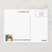 GramaBarbs frische Apfelkuchen-Postkarte Postkarte (Rückseite)