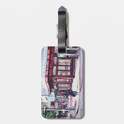 Gramercy Coffee Corner Gepäckanhänger (Rückseite vertikal)