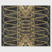 Gramercy Midnight Elegant Opulent Geschenkpapier (Flach)