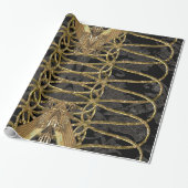 Gramercy Midnight Elegant Opulent Geschenkpapier (Ungerollt)