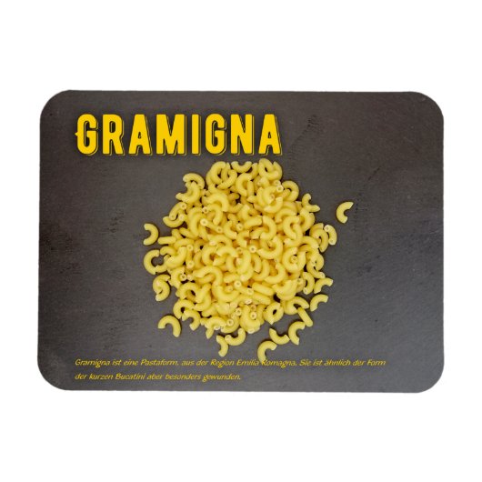Gramigna Italienisches Restaurant Rezept zutat Magnet (Horizontal)