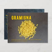 Gramigna Italienisches Restaurant Rezept zutat Postkarte (Vorne/Hinten)
