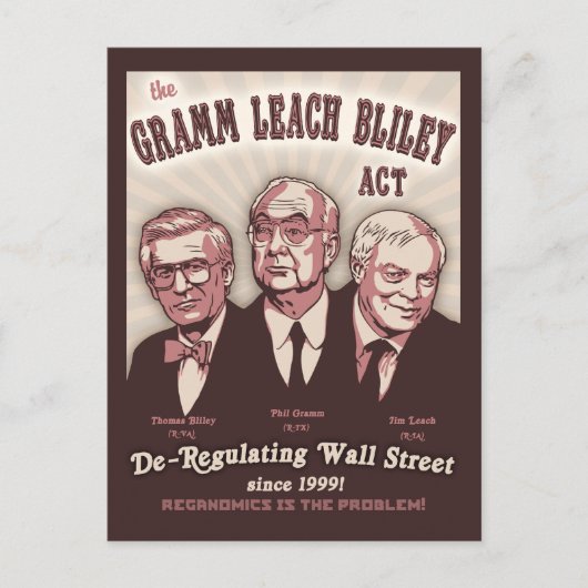 Gramm Leach Bliley Act Postkarte (Vorderseite)