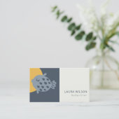 GRAMM NAVY OCHRE NIEDLICH SANDI KLEIN FISH BABYSIT VISITENKARTE (Stehend Vorderseite)