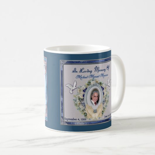 Gramm und Grandpop Mancuso Denkmal Kaffeetasse (VorderseiteRechts)