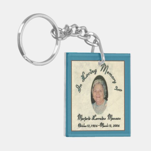 Gramm und großartiger Pop Mancuso doppelseitiger Schlüsselanhänger (Vorderseite links)