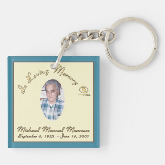 Gramm und großartiger Pop Mancuso doppelseitiger Schlüsselanhänger (Rückseite)