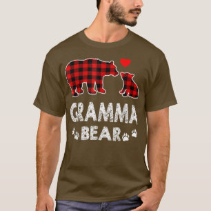 Gramma Bären Shirt, Red Buffalo Kariert Gramma Bär T-Shirt