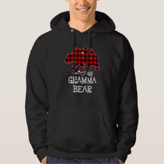 Gramma Bear Christmas Pajama Red Kariert Buffalo F Hoodie
