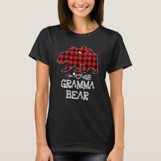 Gramma Bear Christmas Pajama Red Kariert Buffalo F T-Shirt