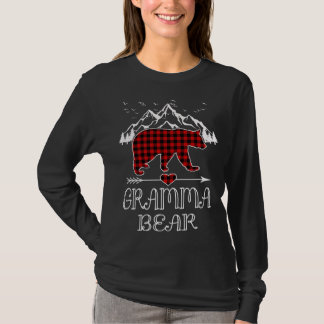 Gramma Bear Red Buffalo Kariert Oma Bear Pajama T-Shirt