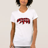 Gramma Bear | Rot Kariert T-Shirt (Vorderseite)