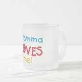 Gramma Lieben Me T - Shirt und Geschenke Mattglastasse (VorderseiteRechts)