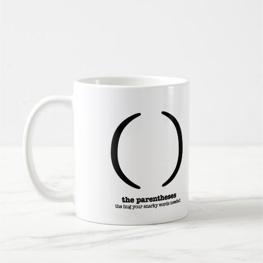Grammar Coffee Mug Parentheses Punctuation Humor Kaffeetasse (Links)