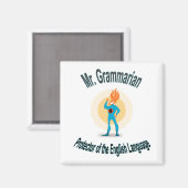 Grammar Fanatic Superhero Magnet (Vorderseite/Rückseite)