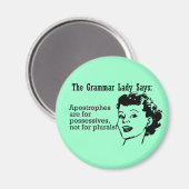 Grammar Lady Apostrophes Magnete Magnet (Vorderseite/Rückseite)