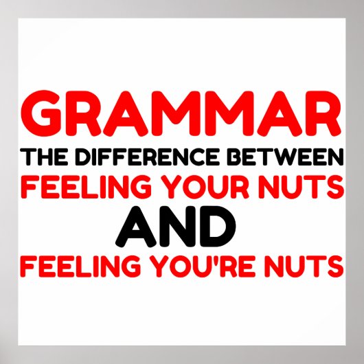 Grammar Nuts Poster (Vorne)