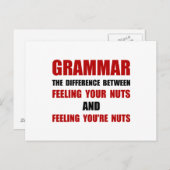 Grammar Nuts Postkarte (Vorne/Hinten)