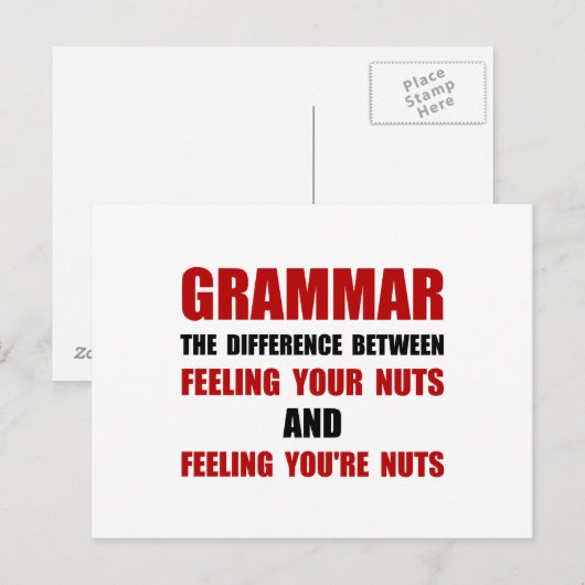 Grammar Nuts Postkarte (Vorne/Hinten)
