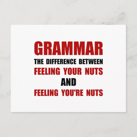 Grammar Nuts Postkarte (Vorderseite)