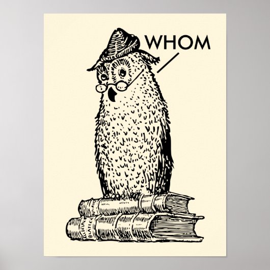 Grammar Owl sagt wen Grammar Poster (Vorne)