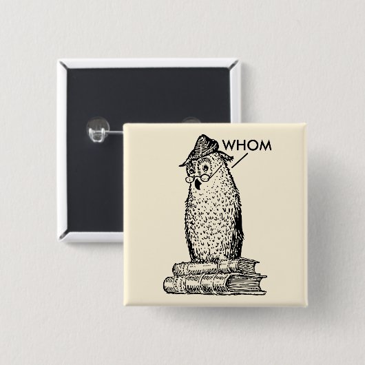 Grammar Owl Who/Who Button (Vorne & Hinten)