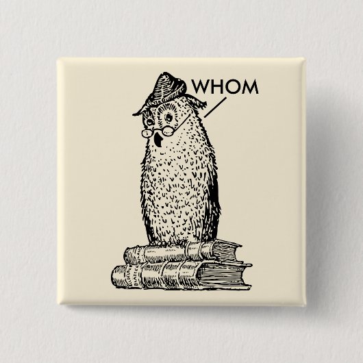 Grammar Owl Who/Who Button (Vorderseite)