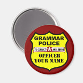 Grammar Police Anpassbare Größe Magnet (Vorderseite/Rückseite)