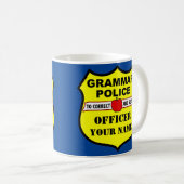 Grammar Police Anpassbare Lehrer-Tasse Kaffeetasse (VorderseiteRechts)