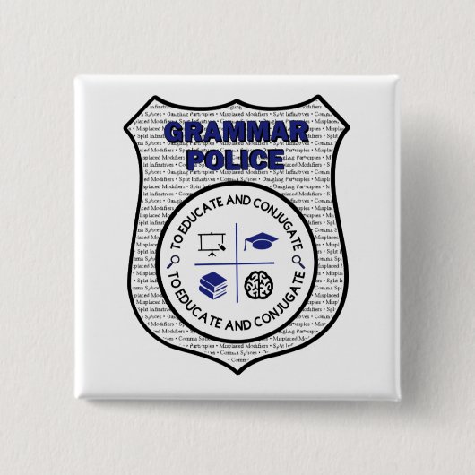 Grammar Police Button (Vorderseite)