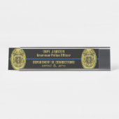 Grammar Police Correct & Serve Dept Abzeichen bear Schreibtischnamensplakette (Vorderseite )