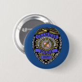 Grammar Police Dept Abzeichen Pencil Eraser Button (Vorne & Hinten)