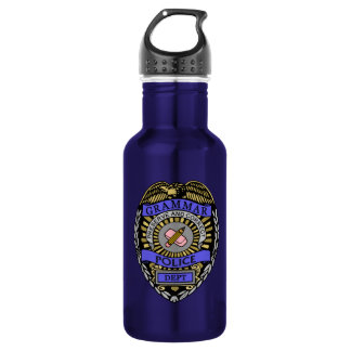 Grammar Police Dept Abzeichen Pencil Eraser Trinkflasche