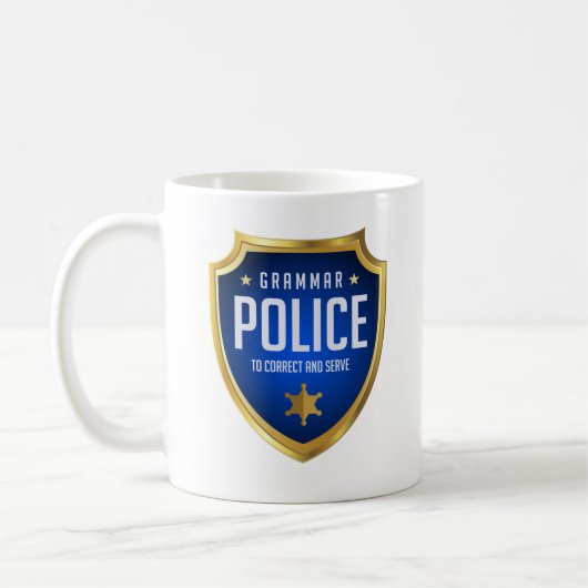 Grammar Police Funny Kaffeetasse (Links)