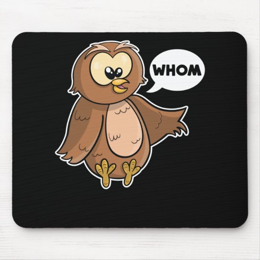 Grammar Police Funny Owl, der Englisch Lehrer Mousepad (Vorne)