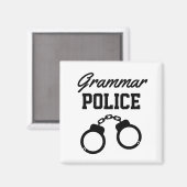 Grammar Police funny teaching fridge magnet (Vorderseite/Rückseite)