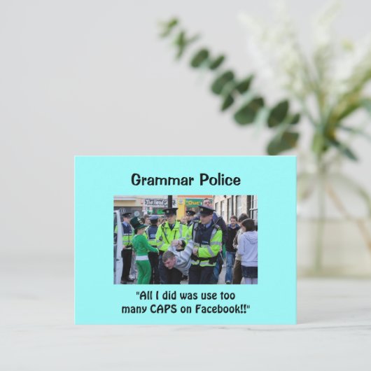 Grammar Police - Postkarten (Stehend Vorderseite)