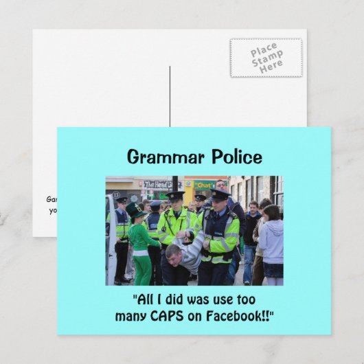 Grammar Police - Postkarten (Vorne/Hinten)
