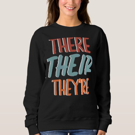 Grammar Police Punctuation Grammatical Correct Gr Sweatshirt (Vorderseite)