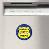 Grammar Police Round Magnet (In Situ (Geschirrspüler))