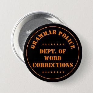 Grammar Police Spaß Button