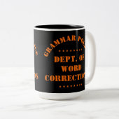 Grammar Police Spaß Zweifarbige Tasse (VorderseiteRechts)