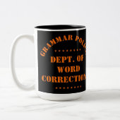Grammar Police Spaß Zweifarbige Tasse (Links)