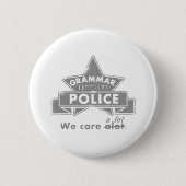 Grammar-Polizei Button (Vorderseite)