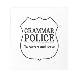 Grammar-Polizei Notizblock