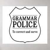 Grammar-Polizei Poster (Vorne)